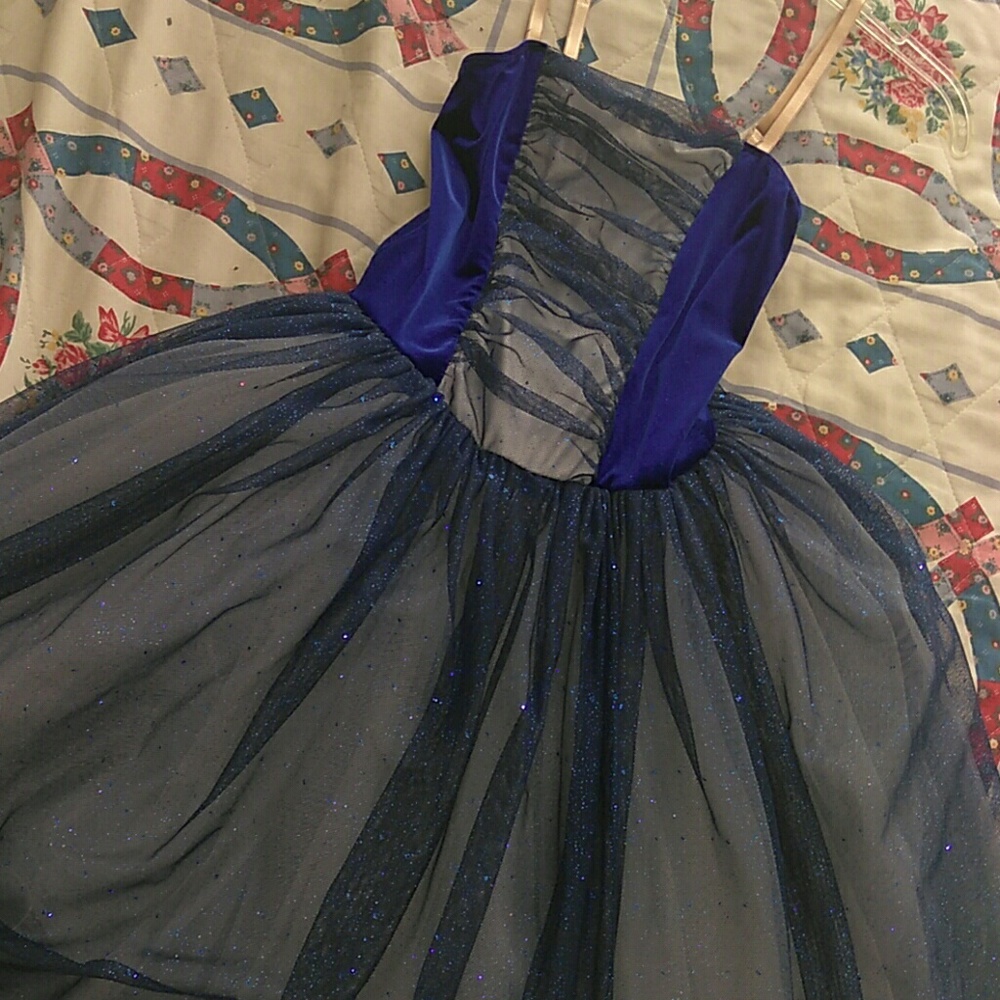 Blue sparkly ballerina dress